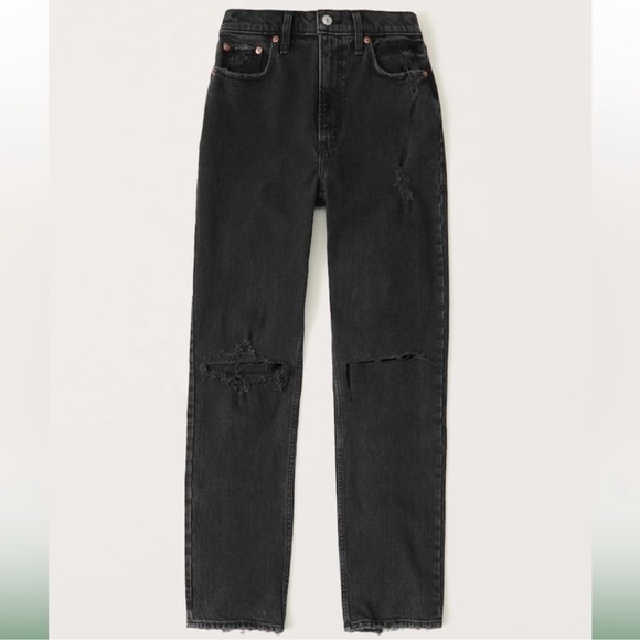 NWT ABERCROMBIE 90s STRAIGHT ULTRA HIGH RISE JEANS - Picture 4 of 10